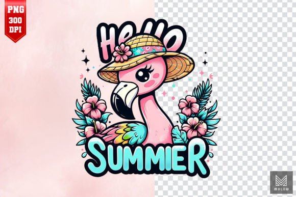 Download Hello Summer Flamingo Sublimation Design - Sublimation design Collection