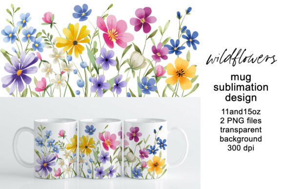 Download Mug Wrap, Sublimation Design Flowers - Sublimation design Collection