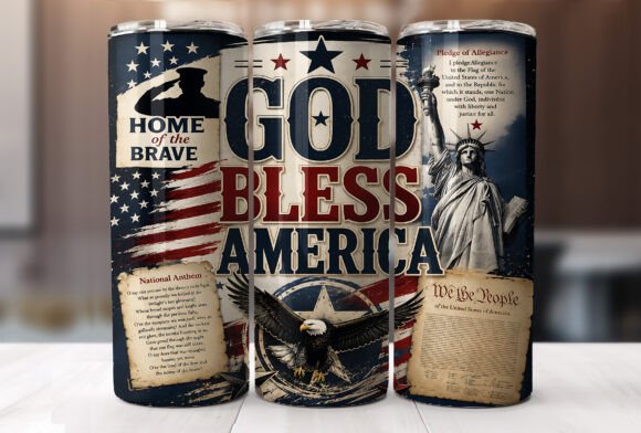 Download God Bless America Patriotic Tumbler Wrap - Patriotic tumbler Collection