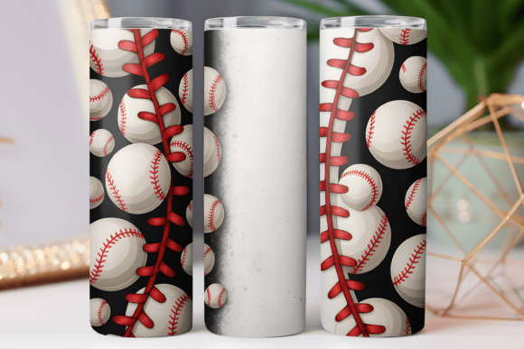 Download 3d Baseball Tumbler Wrap 20oz Skinny Png - Premium Bundle