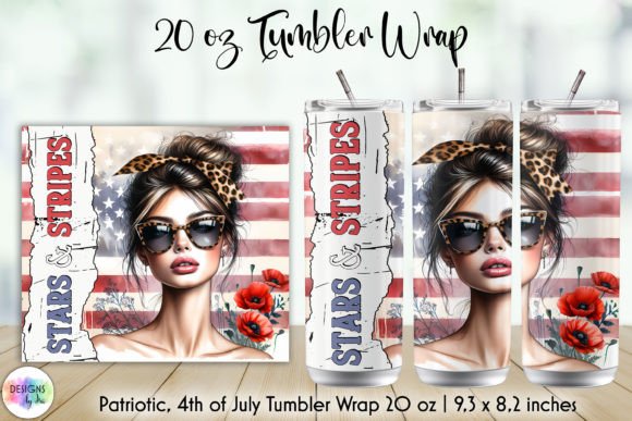 Download Stars and Stripes Patriotic Tumbler Wrap - Patriotic tumbler Collection