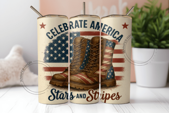 Download Tumbler Wrap 4 July Stars and Stripes - Premium Resources