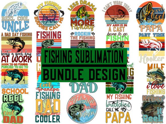 Download Retro Fishing Sublimation Bundle Design - Fishing sublimation Collection