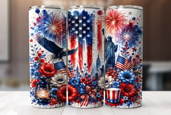 Download 4th of July Patriotic Tumbler Wrap PNG - Patriotic tumbler Collection