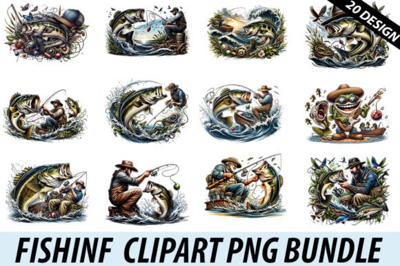 Download Fishing Sublimation Clipart Bundle - Fishing sublimation Collection